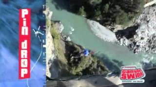 Shotover Canyon Swing Queenstown NZ  Experience OZ amp NZ [upl. by Lilllie93]