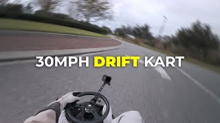 POV drifting a 30MPH DRIFT kart through my park [upl. by Lindblad]