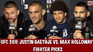 UFC 300 Justin Gaethje vs Max Holloway Fighter Picks [upl. by Berthoud]