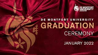 DMU January Graduations 2022 Thursday 20 January 10am [upl. by Renate]