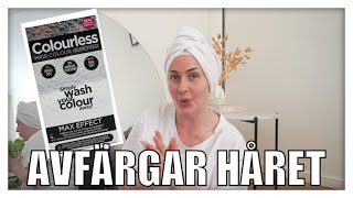 AVFÄRGAR MITT ORANGEA HÅR MED COLOURLESS HAIR COLOUR REMOVER MAX EFFECT [upl. by Estis141]