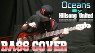 Oceans Where my feet may fail by Hillsong UNITED BASS COVER  WITH ONSCREEN TABSNOTES [upl. by Buddie]