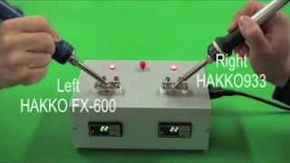 HAKKO FX600 amazing thermal recovery [upl. by Nohcim84]