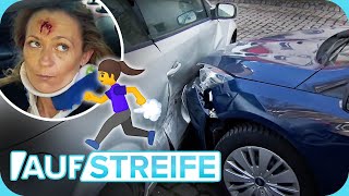 Erst Unfall bauen amp dann abhauen 🏃🏻‍♀️​💨 ​Wird die Täterin noch erwischt  Auf Streife  SAT1 [upl. by Esorrebma]