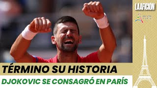 Novak Djokovic ganó la medalla de oro en París 2024 se impone a Carlos Alcaraz [upl. by Karola]