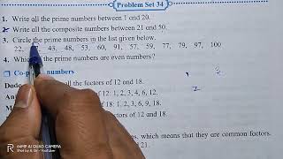 Problem Set 34  Class 5  5thstandard  Multiples and Factors  maths subject chapter no 8 [upl. by Comyns]