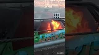 Ipswich world banger final 2024 car fire 999 [upl. by Meda841]