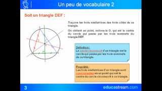 triangle rectangle et cercle circonscrit cours maths 4ème [upl. by Hedges]