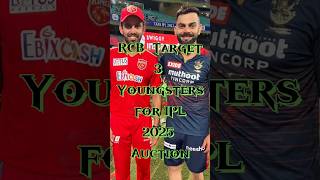 IPL Mega Auction 2025  RCB Target🎯 3 Youngstar For Ipl 2025🔥 rcbtargetplayers rcbfans rcb ipl [upl. by Kruger621]