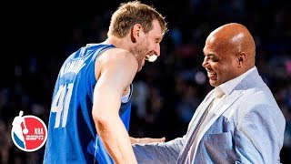 Charles Barkley Scottie Pippen and Larry Bird pay tribute to Dirk Nowitzki l NBA on ESPN [upl. by Einahets]