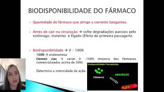 Biodisponibilidade de fármaco [upl. by Enohpets]