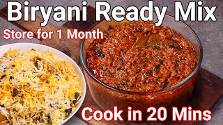 Instant Biriyani Gravy Mix Recipe  Cook Rice Dum Biryani in 20 Mins  Biryani Curry  Store 1 Month [upl. by Saideman538]