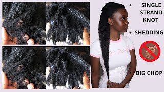 HOW TO AVOID SINGLE STRAND KNOT SHEDDING BIG CHOP MY ADVICE TO START HEALTHY NATURAL HAIR JOURNEY [upl. by Pokorny]