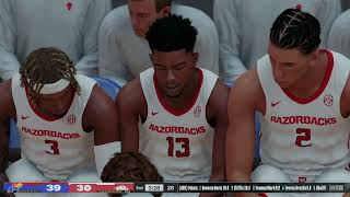 Kansas vs Arkansas College Basketball 2nd Half Simulation NBA 2K24 Mod [upl. by Albie]