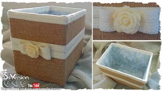 Contenitore Shabby Chic FAI DA TE Riciclo Creativo  DIY Shabby Chic Storage Box [upl. by Payne999]