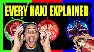 NON ONE PIECE FAN REACTS TO EVERY HAKI EXPLAINED  ONE PIECE HAKI 👁️💪 [upl. by Noyrb]