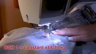 Patching Jeans with the BERNINA Stitch Regulator [upl. by Allemrac308]