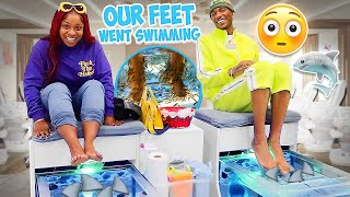 Trying Tik Tok “Couple DATE HACKS “IN REAL LIFE‼️We Let Fish Eat Our Feet 😫 [upl. by Ahsiken]