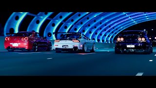 Midnight Run R34 GTR FD RX7 Evo and more  Zhiyun Crane 3 Lab  4K [upl. by Hermia]