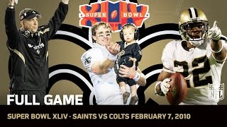 Super Bowl XLIV Saints First Super Bowl  Saints vs Colts  NFL Full Game [upl. by Aterg393]