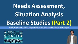 How to Conduct Needs Assessment Situation Analysis Baseline Studies  Studies Tutorial Part 2 [upl. by Tatia544]