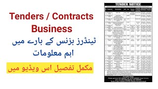 tenders amp contracts in Pakistan  Government amp Private Contracts [upl. by Anyar]