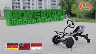 Hoverkart  Hoverboard Sitz mit Lenkrad Unboxing und Test [upl. by Dilisio]