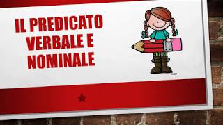 PREDICATO VERBALE e NOMINALE audio [upl. by Card872]