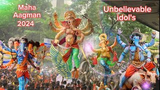 Mumbai Ganpati Aagman 2024Parel Cha Samrat Aagman 2024KamathipuraCha Bappa Barfani Aagman [upl. by Nicoli]