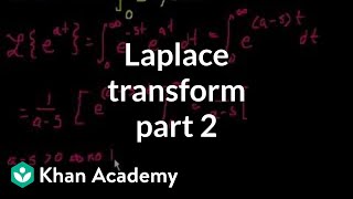 Laplace transform 2  Laplace transform  Differential Equations  Khan Academy [upl. by Ellemrac]