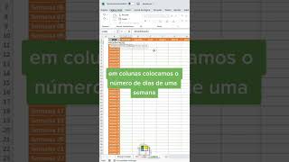 Como criar calendário no Excel shots [upl. by Jareb]