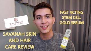 SAVANAH SKIN AND HAIR CARE STEM CELL GOLD SERUM REVIEW  SAVANNAH X FROI  IS IT EFFECTIVE [upl. by Veleda]