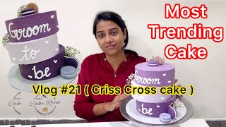 Most trendy cake  Crisscross Cake  vlog21 [upl. by Oretna]