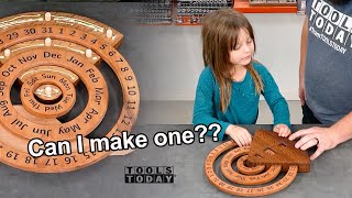 How to Make Perpetual Wood Calendar with CNC Plans  ToolsToday CNC Video [upl. by Baryram]