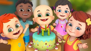 Happy Birthday Song  Party Song  Birthday Wishes  Nursery Rhymes Collection from Jugnu Kids [upl. by Sicnarf]