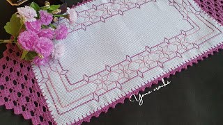 Mantel a crochet con flor noche buena paso a paso 🧶 [upl. by Geehan543]