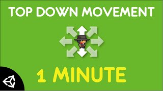 New Unity 2D Top down Movement in 1 MINUTE [upl. by Eliott676]