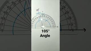 how to construct 105 degree angle using compass  105° angle [upl. by Jackquelin]