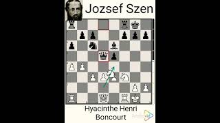 Hyacinthe Henri Boncourt vs Jozsef Zsen year 1836 chess chessgrandmaster chesshistory [upl. by Sieber611]