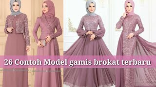 26 CONTOH GAMIS BROKAT TERBARU dusty pink edition [upl. by Treblih230]