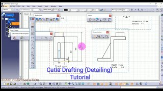 Catia V5 Drafting Tutorial01 [upl. by Ennair281]