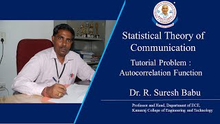 04 Tutorial Problem Autocorrelation Function  Statistical Theory of Communication [upl. by Trow]