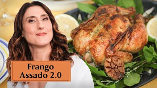 Frango assado com pele crocante e carne suculenta Vem ver [upl. by Anglo312]