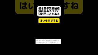 橋本聖子元五輪相「議員辞めるべきと決めてこともある」 [upl. by Anitnamaid]