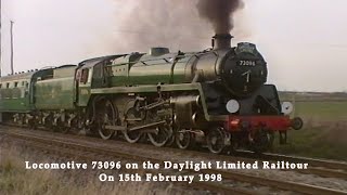 BR in the 1990s 73096 on The Daylight Limited Railtour 15th February 1998 [upl. by Siuqramed288]