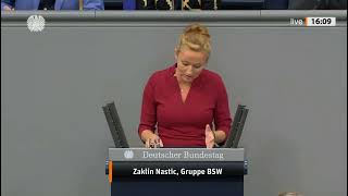 BSW Zaklin Nastic Bundestag 110924 Zum Haushalt [upl. by Mauldon]