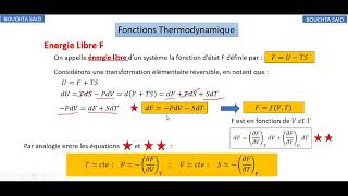 Fonctions thermodynamiques Résumé partie 2 [upl. by Gill]