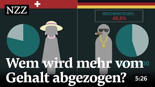 Der grosse Lohnsteuercheck Wem wird mehr vom Gehalt abgezogen Deutschen oder Schweizern [upl. by Trepur]