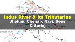 Indus river and its tributaries  Geography UPSC IAS NDA CDS SSC CGL [upl. by Osugi]