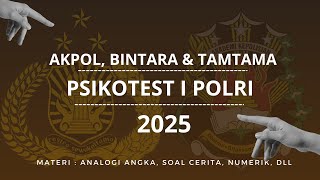 PSIKOTEST POLRI 2025 Jenis Soal Yang Sering Muncul pada Test Psikologi Polri akpol bintarapolri [upl. by Milson]